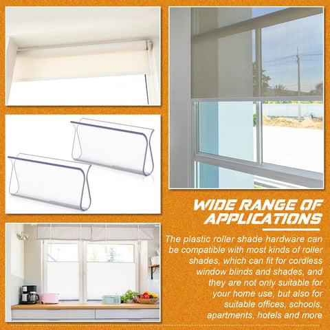 Clear Plastic Hem Grips for Roller Shade Handles, Replacement Blinds Hardware for Windows and RV Rolling Curtains, Easy Install, Durable Pull Down Grip, 8 Piece Set on roller shade