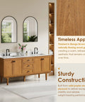 72 Inch Double Sink Bathroom Vanity With Zero Hassle Setup And Top Shelf Solid Wood Countertop Straight Out The Box Durable Pedestal Design Built Like A Champ For Modern Master Baths That Bring The Style.