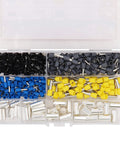 Assorted 390 Pieces Wire Ferrule Kit For AWG 2 To 16 Copper Crimp Terminals With Insulated Sleeves in storage box