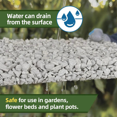 Heavy Duty Garden Glue That Sticks Mulch Stones Pebbles Pine Straw and Gravel in Place, Weatherproof and Non Toxic on gravel