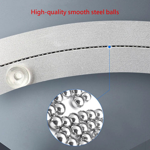 Close-up of high-quality smooth steel balls in Heavy Duty Aluminum Lazy Susan Rotating Turntable Built Like A Tank