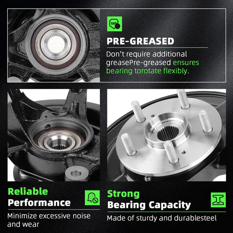 Front Right Steering Knuckle And Wheel Bearing Hub Assembly For CRV 2007 2008 2009 2.4L Direct Fit Replaces 45255STKA00 44600SJKJ00 components image