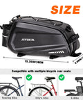 Hard Shell Waterproof Bike Rack Bag For Rear Carrier 9.5L 17L And 40L Capacities beside compatible bicycle types