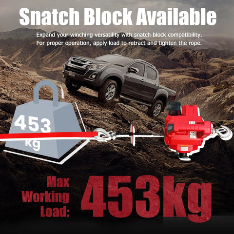 1000Lb Battery Powered Winch With 40Ft Synthetic Rope, Wireless Remote, Beefy 18V Compatible Lifting And Pulling For Trucks, ATVs, UTVs, Trailers, Requires 4.0Ah+ Battery on rocky trail