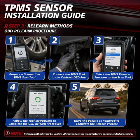 Pre Programmed 315MHz TPMS Sensor Set Of 4 For Ford Edge 2016 2021, Explorer 2015 2017, F150 2016 2017, Fusion 2017, Flex 2016 2018, Mustang 2015 2017 Plug And Play Tire Pressure Monitoring System Replacement OBD relearn guide