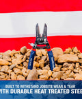 Compact Wire Stripper And Cutter For Slick Electrical Work With Precision Shear Blades And A Comfortable Double Dipped Grip For 10 To 20 AWG Solid Wire standing on rocks
