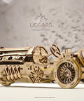 3D Wooden Puzzle Car Kit Inspired By Classic Grand Prix Racer With A Fully Functional V8 Engine, Ultra Detailed U9 Style Mechanical Model You Build And Enjoy, A Hands On Racing Car Project For Adults And Teens, side view