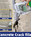 No Sweat Self Leveling Concrete Crack Filler And Waterproof Asphalt Sealant For Driveways Roads And Patios High Elasticity Repair Compound That Goes On Like Butter applied to crack in concrete surface.