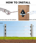Installation steps for 10 Pack Plastic Electric Fence Gate Handles With Insulated Hooks For No Fuss Gate Operation And Durable Fencing Setup