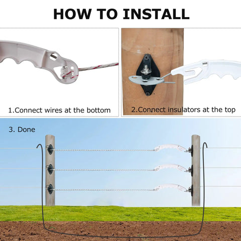 Installation steps for 10 Pack Plastic Electric Fence Gate Handles With Insulated Hooks For No Fuss Gate Operation And Durable Fencing Setup