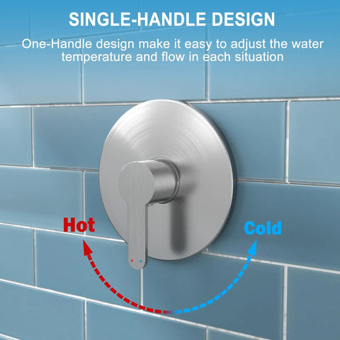 Brushed Gold Shower Faucet Set With 8 Inch Rainfall Showerhead Single Handle Valve Trim Kit Included Durable Brass Construction Easy Install