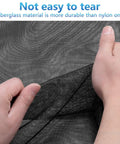 Close-up of reinforced mesh material from Magnetic Garage Door Screen For 2 Car 16x7 Ft Reinforced Polyester Mesh With 26 High Energy Magnets And 6 Strapping Tapes Hands Free Screen Door For Easy Garage Access
