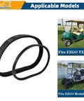Starter Generator Belt And Clutch Drive Belt Kit For EZGO TXT Medalist 4 Cycle Gas Golf Cart 1994 To 2013 with 295cc And 350cc Robin Engine