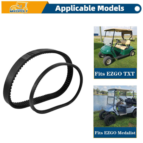 Starter Generator Belt And Clutch Drive Belt Kit For EZGO TXT Medalist 4 Cycle Gas Golf Cart 1994 To 2013 with 295cc And 350cc Robin Engine