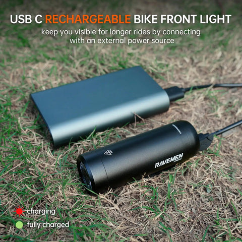 600 Lumen Bike Front Light With Wired Remote Switch Anti Glare Beam For Roadies And City Riders 6 Brightness Levels 125 Meters Max Range USB Rechargeable IPX6 Waterproof