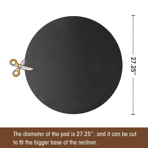 Non Slip Furniture Pads For Hardwood Floors Durable Round Chair Leg Floor Protectors That Prevent Slipping And Scratching For Glider Recliners And Swivel Chairs Quiet Rubber Cushion Pads In Black Pack Of 1