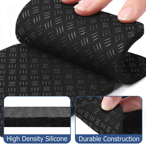 4 Pack Double Sided Non Slip Silicone Exercise Mat For Bike Treadmill And Walking Pad Anti Vibration Floor Protector For Home Gym Lightweight Keeps Equipment Stable And Floors Safe