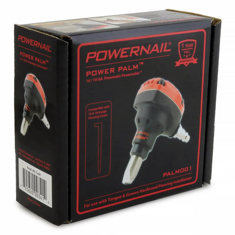 Packaging of Hardwood And Engineered Flooring Cleat Nailer For 16 And 18 Gauge Cleats That Blind Nails, Countersinks Unset Nails