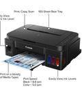 Wireless Supertank All In One Printer With Copier And Scanner Delivers Flawless Mobile Printing And Huge Refillable Ink Tanks showcasing print and scan functions.