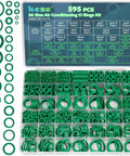 595 Piece Air Conditioning O Ring Kit With 36 Sizes Rubber O Rings for automotive AC compressor repair and plumbing projects