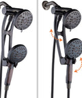High Pressure 48-Mode Luxury 3-Way Shower System With Adjustable Extension Arm, Dual Rain And Handheld Heads, Oil Rubbed Bronze