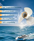 Yamaha Outboard Propeller 14X11 Aluminum 3 Blade Right Rotation 15 Spline Hub Fits 50 130HP Boats Motors OEM 6E5 45954 00 EL with ocean