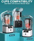 K90 Replacement Pitcher Cup for WantJoin Blender Shield Enclosure, 2200ml Capacity, displayed in three color variants.