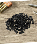 40 Pcs Executive Chair Caster Wheel Sleeves Durable Nylon Rubber Covers for Noise Reduction and Vibration Control on wood table