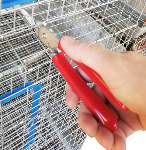Using Heavy Duty Hog Ring Pliers With 3/8 Stainless Hog Rings Spring Loaded Jaws PVC Grips 7 Inch Auto Upholstery Tool