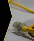 Heavy Duty 50 Foot Outdoor Extension Cord With Lighted End For Safety Waterproof SJTW 10 3 High Visibility Yellow Jacket detail.