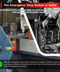 Person installing 110 To 120 Volt Single Phase On Off Emergency Stop Switch With Large Stop Paddle for milling machines