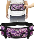 Anti Slip Gait Belt Transfer Strap For Seniors With Quick Release Buckle Durable Medical Lift Belt Purple with 5 Handles
