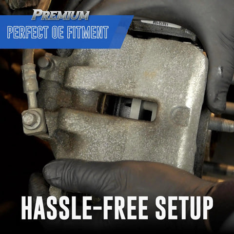 Ceramic Front Brake Pads OE Replacement installation on Hyundai Sonata showcasing hassle-free setup and perfect fitment