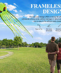 Totally Ultra Large 26ft 3D Octopus Foil Kite With 1000D String flying in park, frameless design, family watching