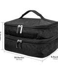 Heavy Duty Two Layer Hand Blender Storage Bag With Secure Wrist Strap And Roomy Accessory Pocket Premium Polyester Organizer, 10.4 x 6.3 x 5.1 inches.