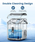 Countertop Nugget Ice Maker With Soft Chewable Pebble Ice 34 Lbs Per Day Self Cleaning One Button Operation showing open lid