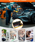 Mechanic using 1/2 Inch Manual Reversible Impact Driver Set With Extractor Bits 12 Piece S2 Steel on car engine at repair shop