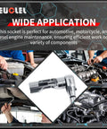 17mm Diesel Injector Fuel Line Socket Flare Nut Wrench for automotive and diesel maintenance with 3/8 inch drive.