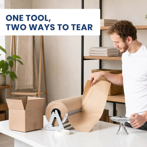 Flawless One Hand Paper Roll Dispenser And Cutter Lets You Slice Kraft Freezer Butcher Paper Up To 1000 Feet Effortlessly Wall Mount Or Desk Stand Built Like A Legit Tank