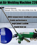 Professional 5500W Hot Air Welding Machine With PID Temp Control For PVC Banners And Roof Waterproofing Membranes, 220V model.