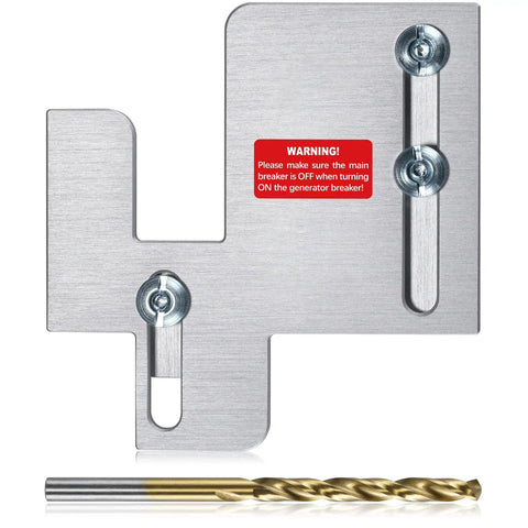 Generator Interlock Kit For Eaton Cutler Hammer BR Series Panels With One And A Quarter To One And A Sixteenth Inch Spacing 150A Or 200A Brushed