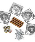 14 Degree Angled Leg Mounting Plates For Sofa And Furniture Repair No Wobble Fix Full Set Of 4 With M8 Screws Hanger Bolts And Converters