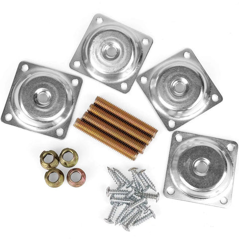 14 Degree Angled Leg Mounting Plates For Sofa And Furniture Repair No Wobble Fix Full Set Of 4 With M8 Screws Hanger Bolts And Converters