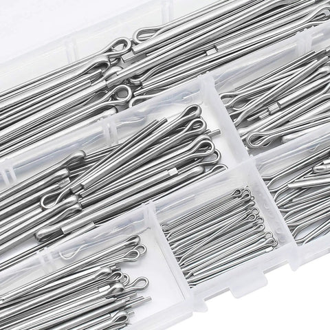 Premium 304 Stainless Steel Cotter Pin Assortment Kit Providing 360 Rock Solid Split Pins With Corrosion Resistant Finish For No Sweat Assembly And Quick Garage Fixes
