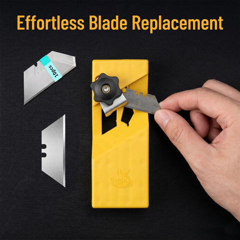 Multi Function Drywall Chamfer Tool With 10 Blades Hand Plane For Gypsum Board Edge Trimming Rasp And V Edge Chamfer Plasterboard Cutter For Woodworkers Workhorse Pro Grade Finish, yellow body, blade replacement