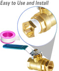 Brass Hex Bushing Reducer Pipe Fittings Set For DIYs And Pros Connects One Half NPT Male To Three Eighths NPT Female Adapters Detail