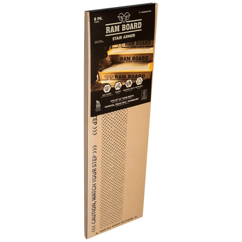 Stair Armor For Temporary Stair Protection Durable 1.58 Feet By 2.83 Feet 6 Pack With Reinforced Bullnose Guard Adjustable Tread Sizing