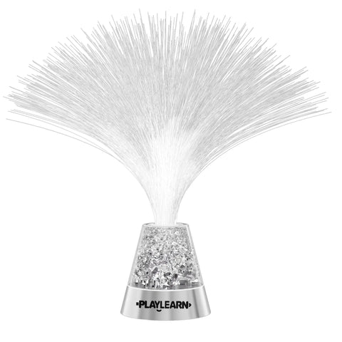 13 Inch LED Fiber Optic Lamp With Color Changing Crystal Base USB Or Battery Powered Mood Light Vibe Removable USB Cable Included