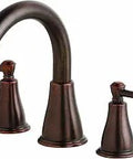 Two Handle Roman Tub Trim In Tumbled Bronze, Hi Rise Solid Brass Spout, 8 7/8 Inch Height And 7 1/4 Inch Reach, Durable Finish
