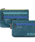 World Travel Essentials Dual RFID Passport And Currency Organizers With Colorful Zippers Water Resistant Diamond Ripstop Slim Yet Roomy For Cash Cards Tickets And More